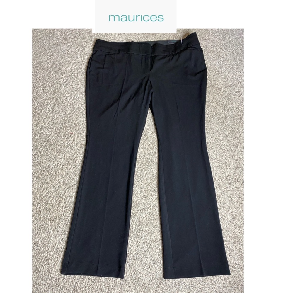 NWT Maurice’s plus size 24W reg and 24W XLong boot cut black mid rise pants
